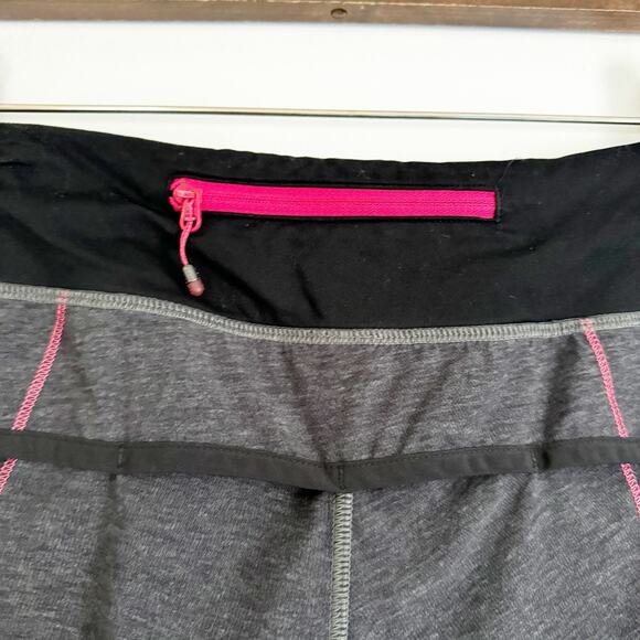 LULULEMON Speed Shorts Charcoal Gray Pink 4 - Picture 8 of 9